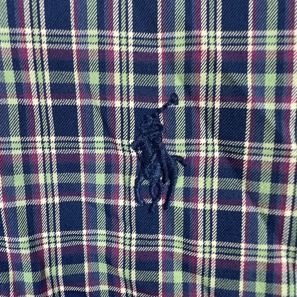 Polo Ralph Lauren Performance Button Up Shirt Mens Small Blue Plaid Long Sleeve - Picture 5 of 11